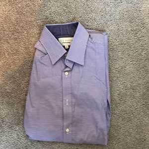Ted baker purple check dress shirt